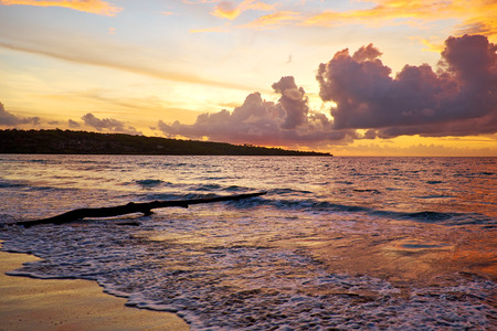 Sunset on the beachの写真素材