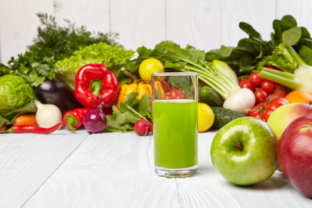 Various Freshly Vegetable Juices for Detoxの写真素材