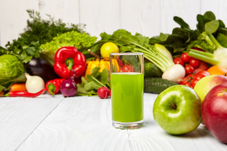 healthy vegetable juices for refreshment and as an antioxidantの写真素材