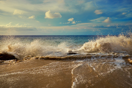 Colorful dawn over the sea. Nature composition.