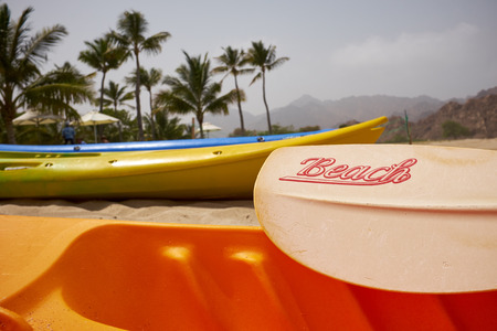 boat at tropical beachの写真素材