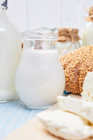 Milk products. Healthy food.の写真素材
