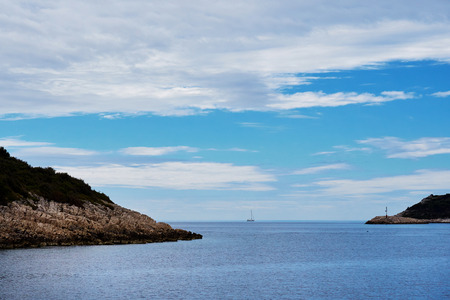 Beautiful sunset in Croatia. Summer holidayの写真素材