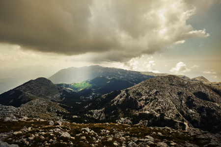 Nature Park Biokovo on Dalmatian coast near Makarska Riviera in Croatiaの写真素材