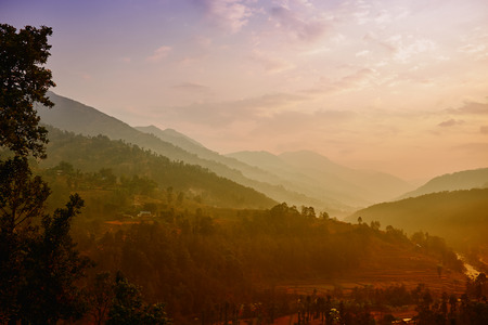 Morning time in the Himalayan village