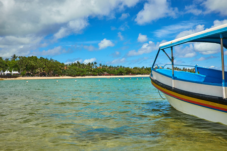 Boat on Bali Dream beachの写真素材