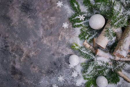 Christmas background with festive decoration  - Merry Christmas and Happy New Year. の写真素材