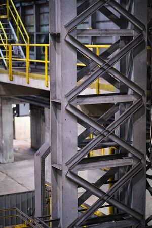 Scenes in steel mill factory, industrial concept