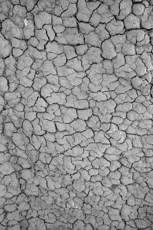 Crack soil on dry season, Global worming effect.の写真素材