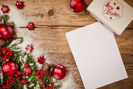 a letter to Santa Claus, Christmas giftsの写真素材