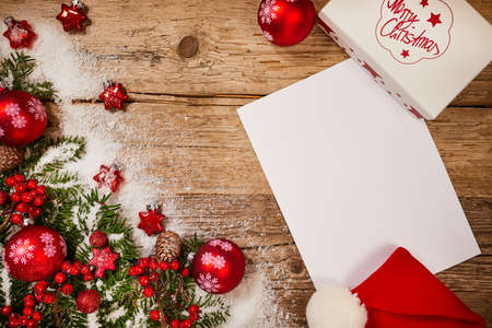 a letter to Santa Claus, Christmas giftsの写真素材