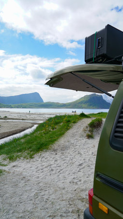 sleeping at the ocean, vanlife & freedomの写真素材