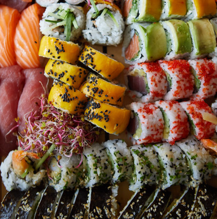 birthday? new year? Big Sushi set of your events.の写真素材
