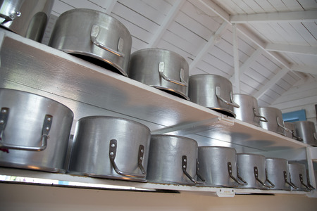 Rustic Kitchen - potsの写真素材