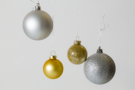 christmas ornaments on whiteの写真素材