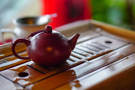 the old teapot in jiufenの写真素材