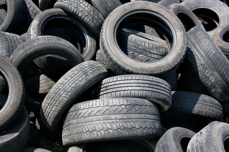 Lots old tire-covers, may be used as background