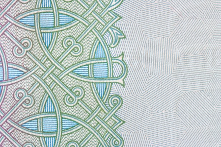 Protective pattern from 1000 russian roubles bank note macroの写真素材