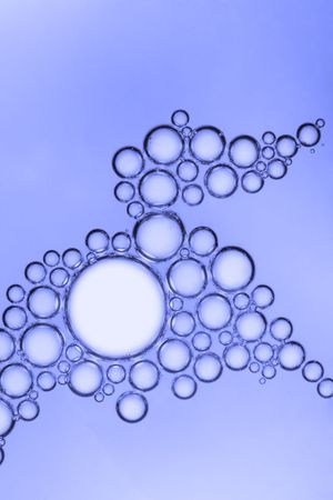 Blue bubbles macro, may be used as backgroundの写真素材