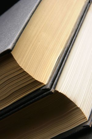 Two old books close-up