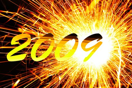 Happy new year 2009の写真素材