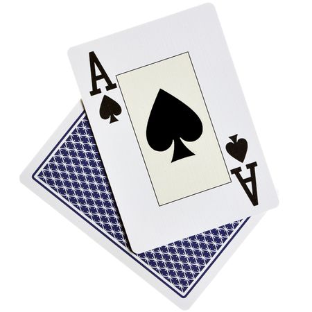Ace spades close-up isolated over white backgroundのeditorial素材