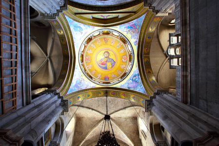 Greek orthodox part of the Church of the Holy Sepulchre, Jerusalem, Israelのeditorial素材