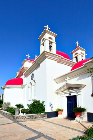 Greek ortodox monastery in Capernaum. Israelの写真素材