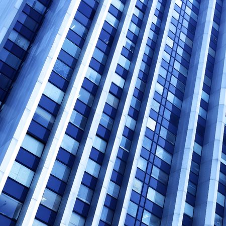 Wall of modern office building, may be used as background