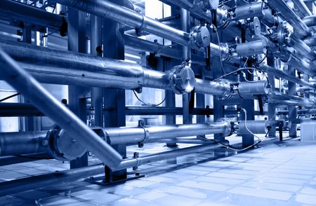 Tubes at factory toned in the blue color