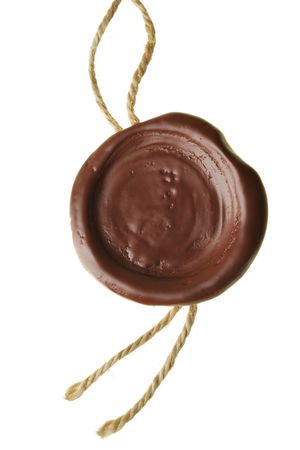 Wax seal isolated over a white backgroundの写真素材