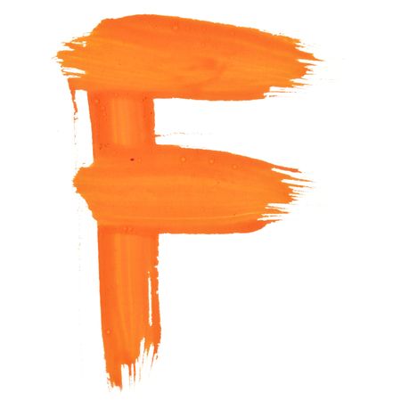 F - Color letters isolated over the white backgroundの写真素材