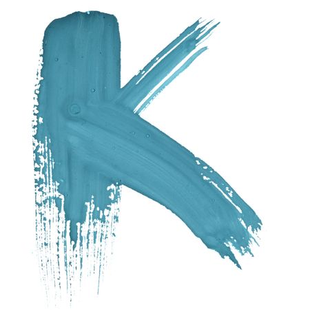 K - Color letters isolated over the white backgroundの写真素材