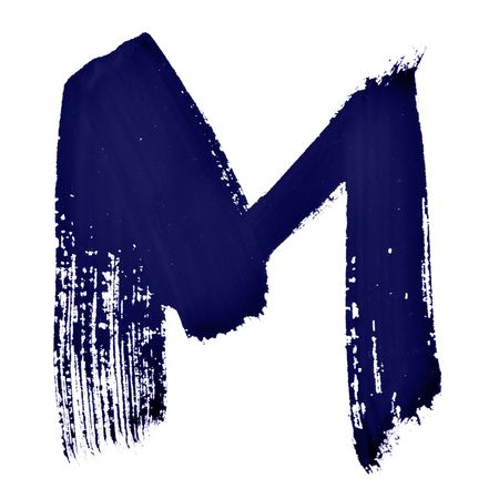 M - Color letters isolated over the white backgroundの写真素材
