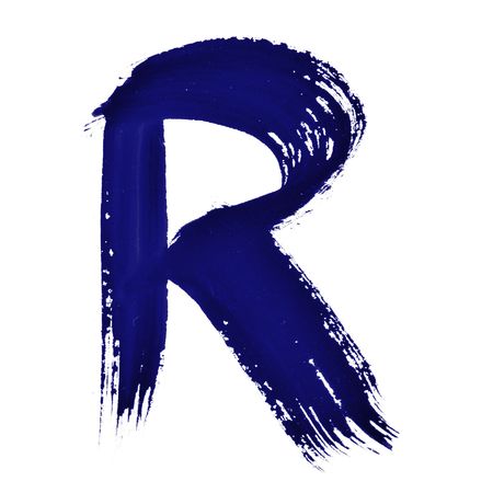 R - Color letters isolated over the white background R - Color letters isolated over the white background