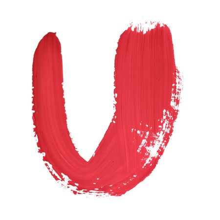 U - Color letters isolated over the white backgroundの写真素材