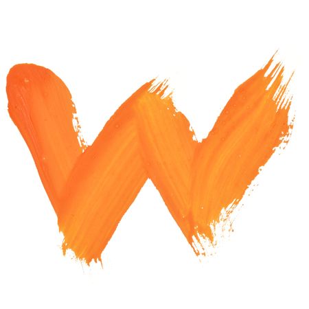 W - Color letters isolated over the white backgroundの写真素材