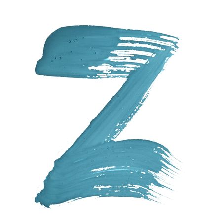 Z - Color letters isolated over the white backgroundの写真素材
