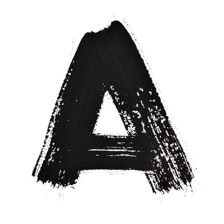 A - Ink letters isolated over the white backgroundの写真素材