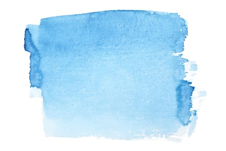 Blue watercolor brush strokes, may be used as backgroundの写真素材