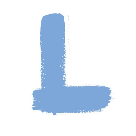 L - Colorful alphabet  isolated over the white backgroundの写真素材