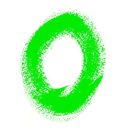 O - Colorful alphabet  isolated over the white backgroundの写真素材