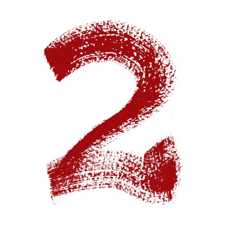 2 - Colorful numbers isolated over the white backgroundの写真素材