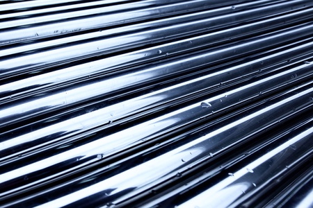 Tubes toned in blue color, may be used as industrial backgroundの写真素材