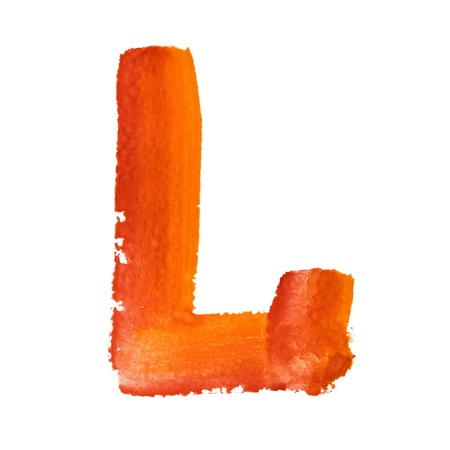 L - Color letters isolated over the white backgroundの写真素材