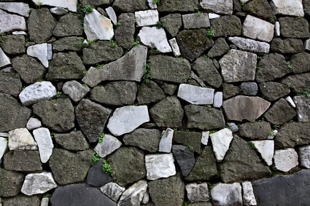 Dark stone wall, may be used as backgroundの写真素材
