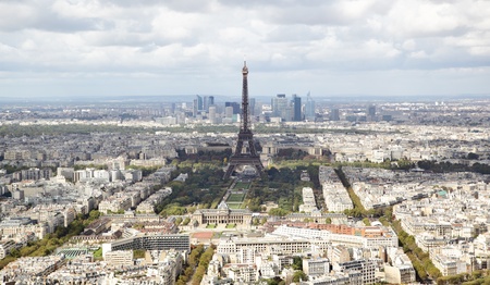 Aerial panoramic view of Paris, France