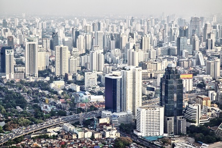 Bangkok city view from above, Thailand. 