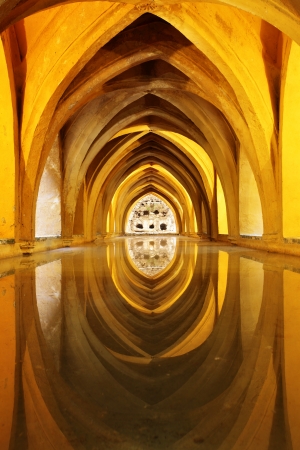 Arabic baths in Alcazar, Sevilleのeditorial素材