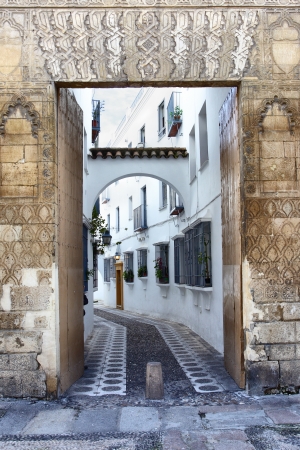 Old street in Seville, Spainの写真素材